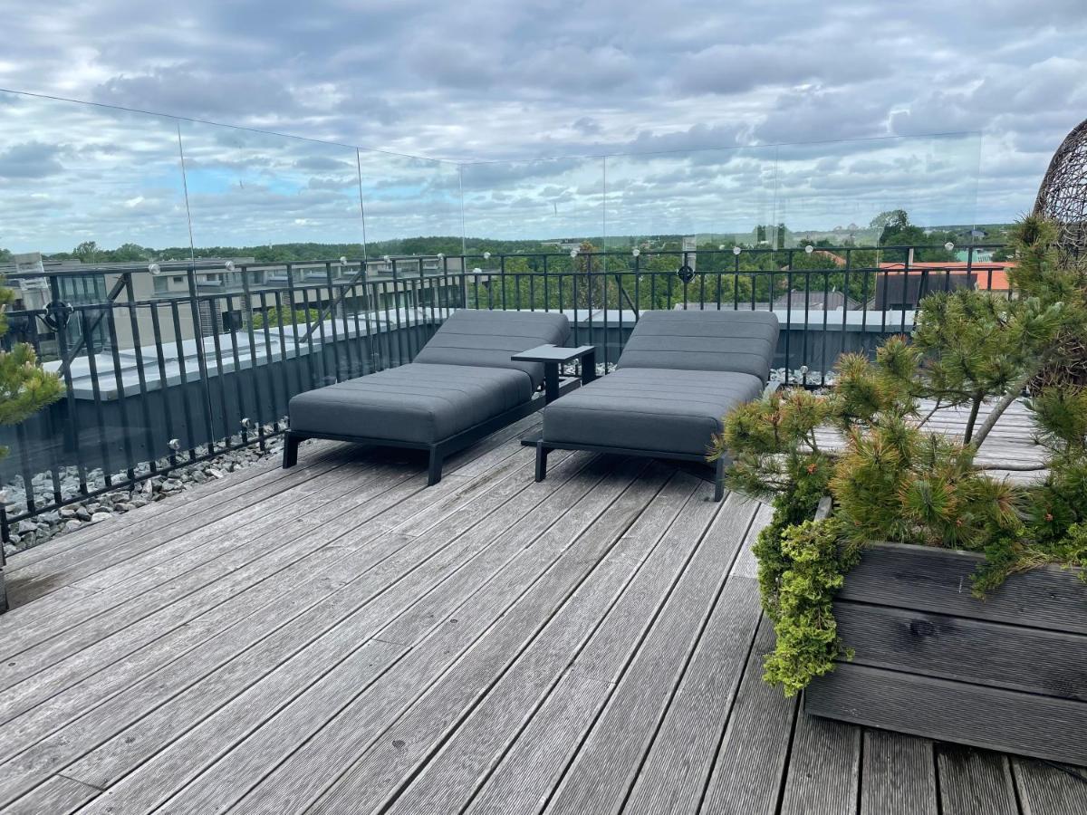 Sea View Penthouse Terrace Palanga Old Town Daire Dış mekan fotoğraf